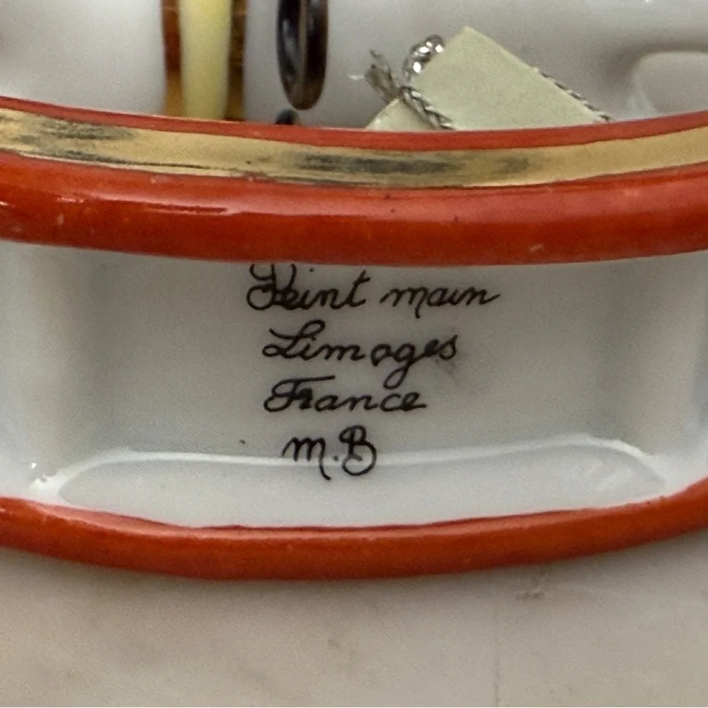 Vintage Limoges France Hand-painted Rocking Horse Trinket Box - Picture 6 of 6